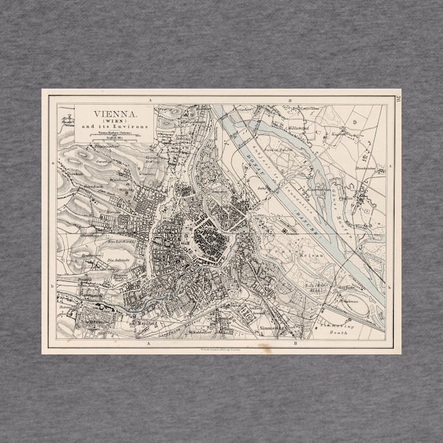 Vintage Map of Vienna Austria (1906) by Bravuramedia